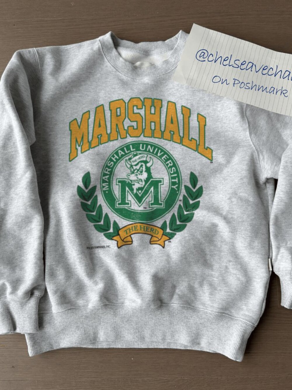 Vintage NCAA Marshall University The Herd Sweatshirt, Marshall Thundering Herd